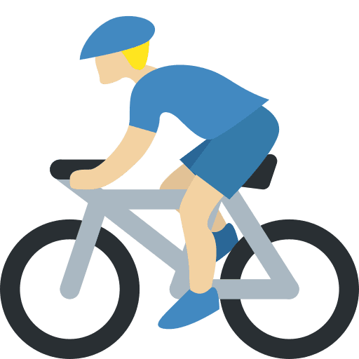 Man Biking: Medium-light Skin Tone