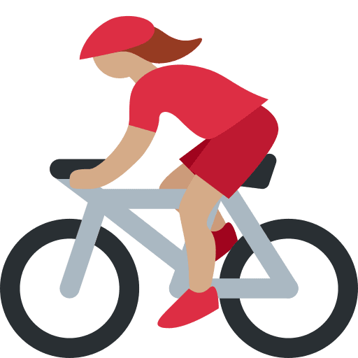 Woman Biking: Medium Skin Tone