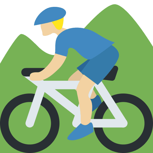 Man Mountain Biking: Medium-light Skin Tone