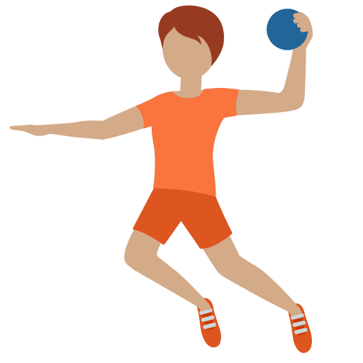 Person Playing Handball: Medium Skin Tone