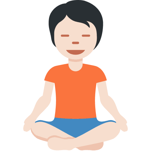 Person in Lotus Position: Light Skin Tone