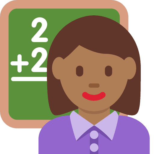 Woman Teacher: Medium-dark Skin Tone