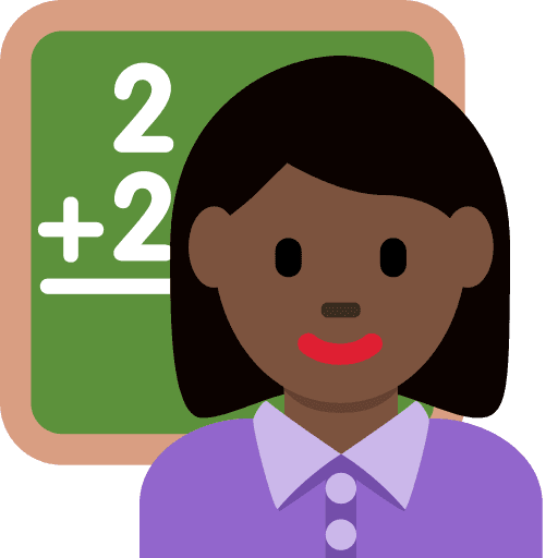 Woman Teacher: Dark Skin Tone