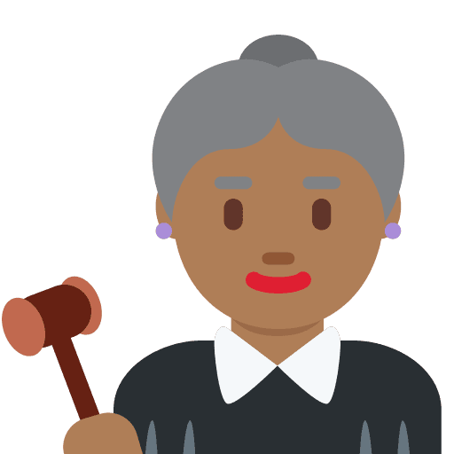 Woman Judge: Medium-dark Skin Tone