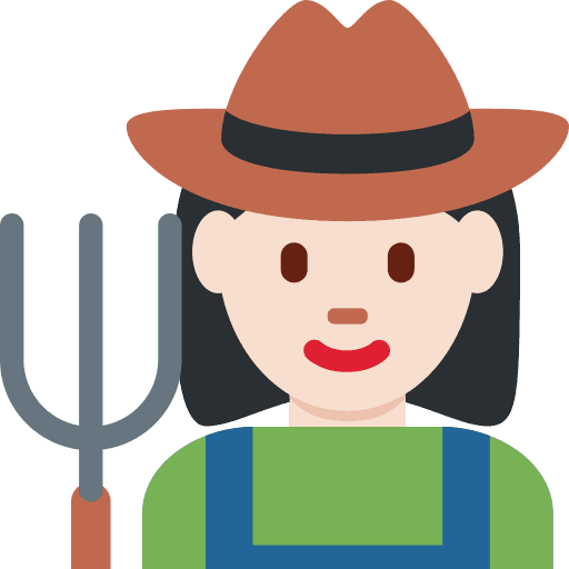 Woman Farmer: Light Skin Tone