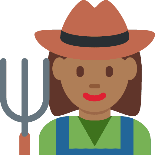 Woman Farmer: Medium-dark Skin Tone