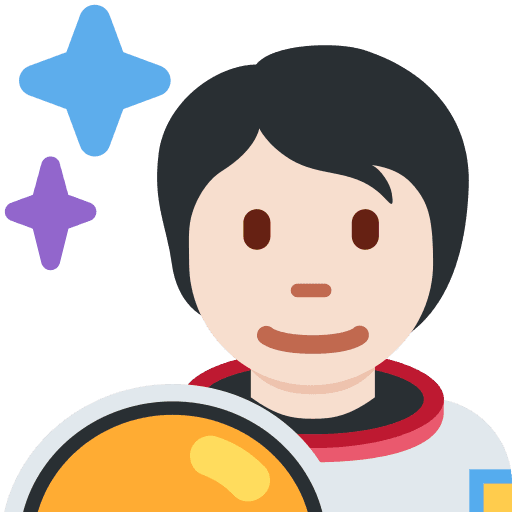 Astronaut: Light Skin Tone