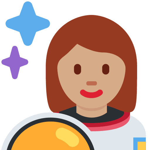 Woman Astronaut: Medium Skin Tone