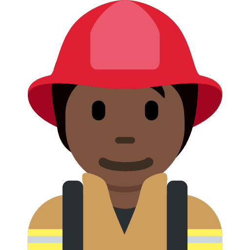 Firefighter: Dark Skin Tone