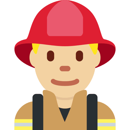 Man Firefighter: Medium-light Skin Tone