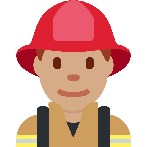 Man Firefighter: Medium Skin Tone