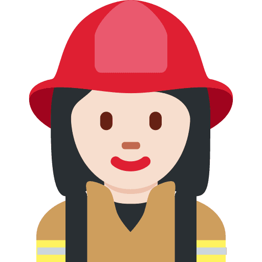 Woman Firefighter: Light Skin Tone