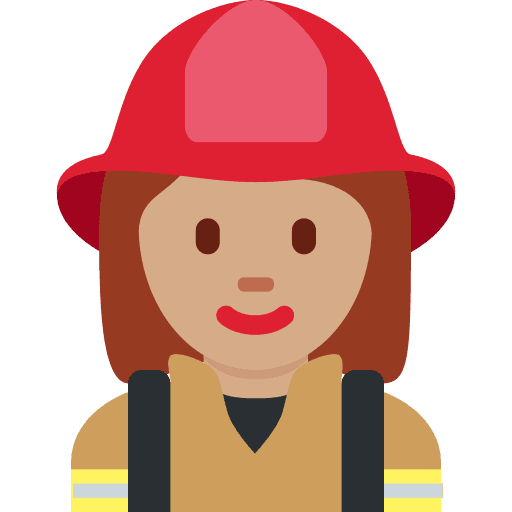 Woman Firefighter: Medium Skin Tone