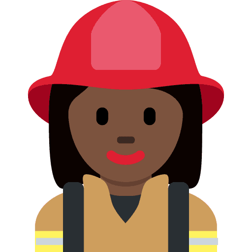 Woman Firefighter: Dark Skin Tone