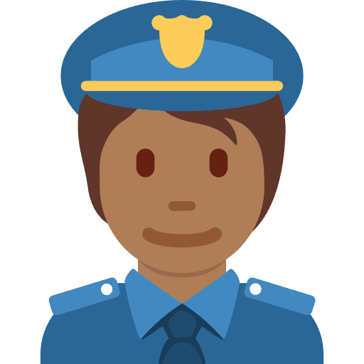 Police Officer: Medium-dark Skin Tone