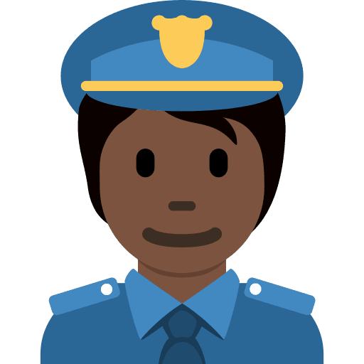 Police Officer: Dark Skin Tone