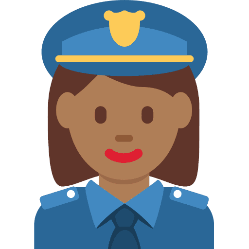 Woman Police Officer: Medium-dark Skin Tone