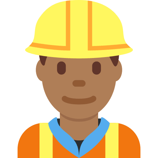 Man Construction Worker: Medium-dark Skin Tone