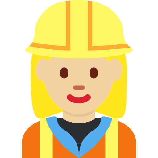 Woman Construction Worker: Medium-light Skin Tone