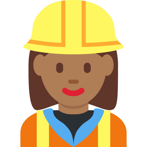Woman Construction Worker: Medium-dark Skin Tone