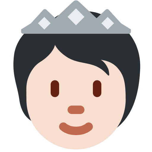 Person with Crown: Light Skin Tone