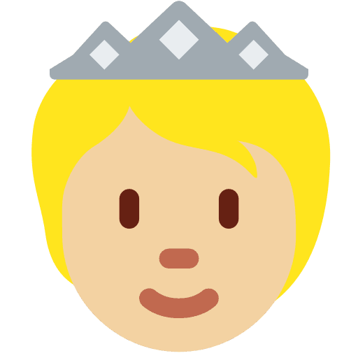 Person with Crown: Medium-light Skin Tone