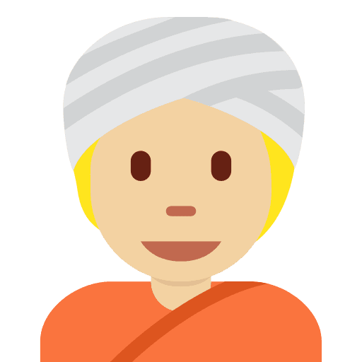 Person Wearing Turban: Medium-light Skin Tone