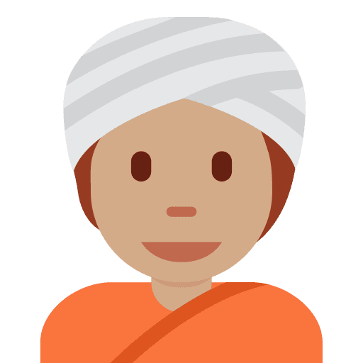 Person Wearing Turban: Medium Skin Tone