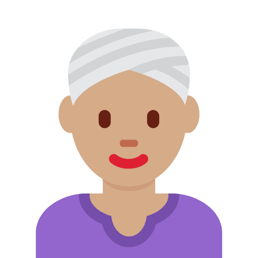 Woman Wearing Turban: Medium Skin Tone