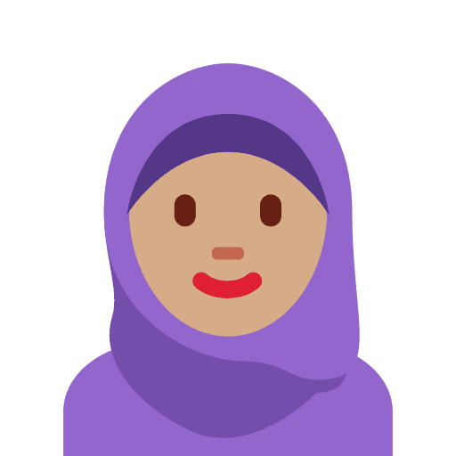 Woman with Headscarf: Medium Skin Tone