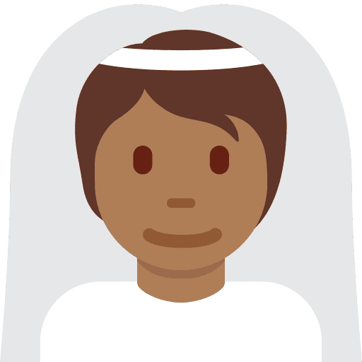 Person with Veil: Medium-dark Skin Tone
