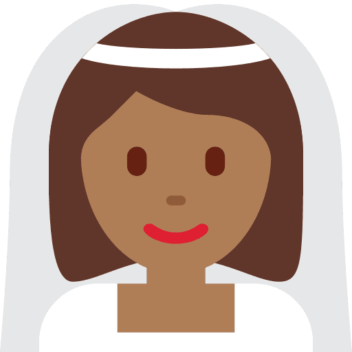 Woman with Veil: Medium-dark Skin Tone