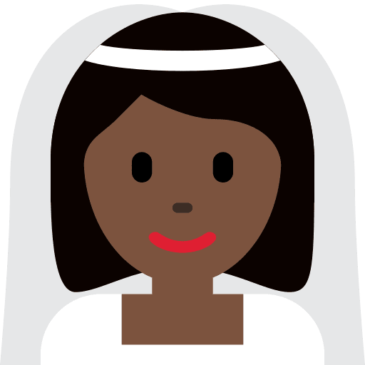 Woman with Veil: Dark Skin Tone