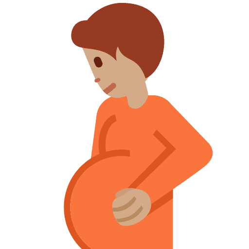 Pregnant Person: Medium Skin Tone