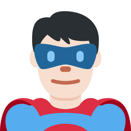 Man Superhero: Light Skin Tone