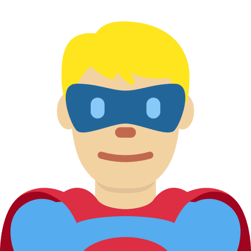 Man Superhero: Medium-light Skin Tone
