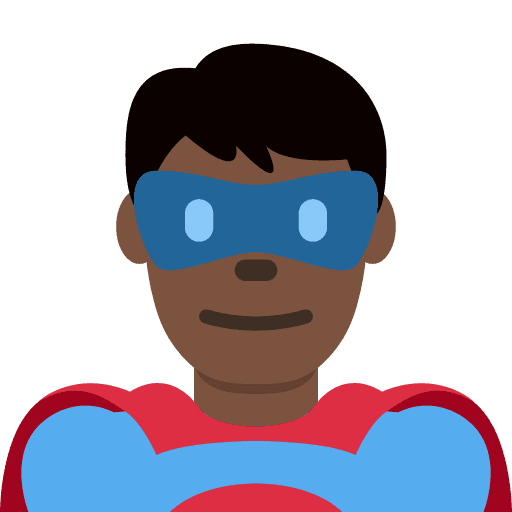 Man Superhero: Dark Skin Tone