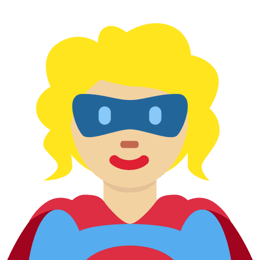 Woman Superhero: Medium-light Skin Tone
