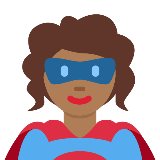 Woman Superhero: Medium-dark Skin Tone