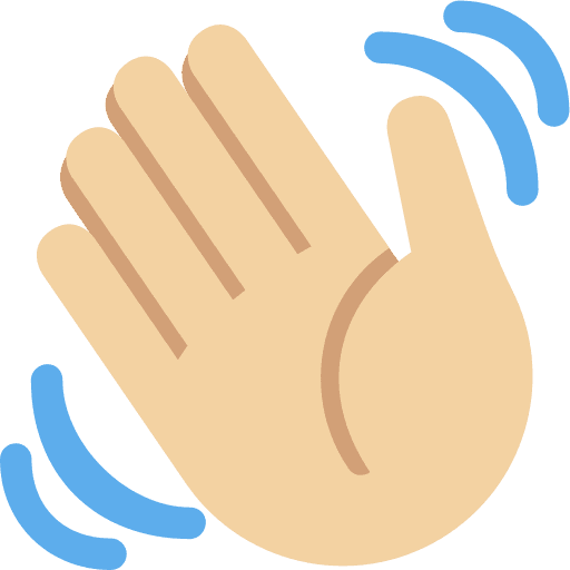 Waving Hand: Medium-light Skin Tone