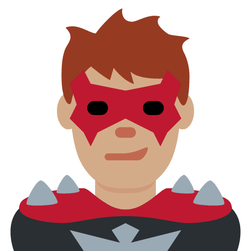 Man Supervillain: Medium Skin Tone
