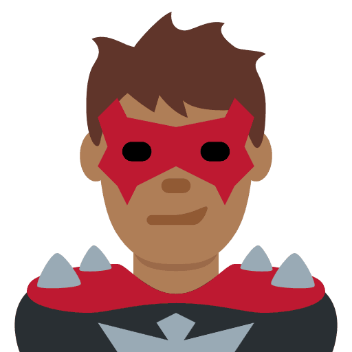 Man Supervillain: Medium-dark Skin Tone