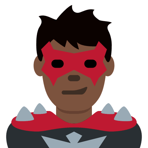 Man Supervillain: Dark Skin Tone