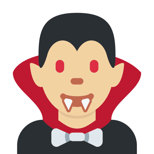 Man Vampire: Medium-light Skin Tone