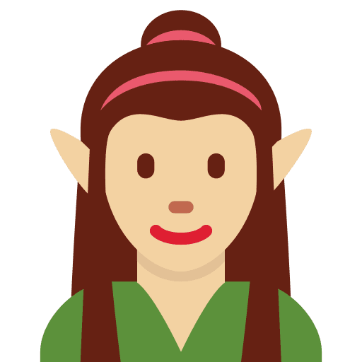 Woman Elf: Medium-light Skin Tone