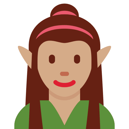 Woman Elf: Medium Skin Tone