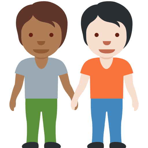 People Holding Hands: Medium-dark Skin Tone, Light Skin Tone