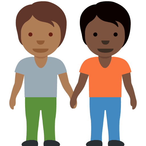People Holding Hands: Medium-dark Skin Tone, Dark Skin Tone