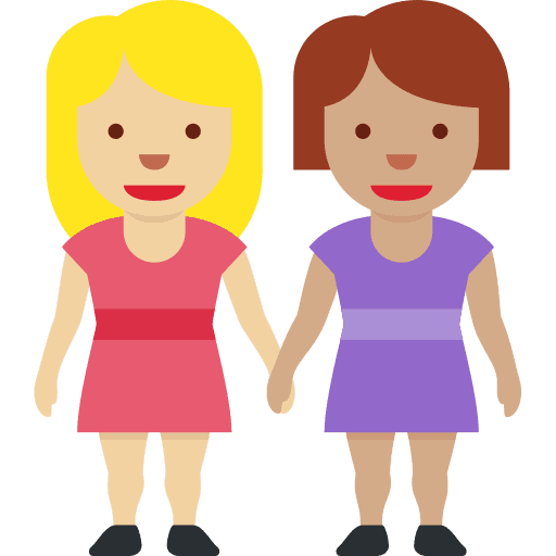 Women Holding Hands: Medium-light Skin Tone, Medium Skin Tone