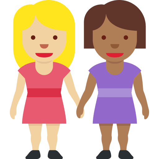 Women Holding Hands: Medium-light Skin Tone, Medium-dark Skin Tone